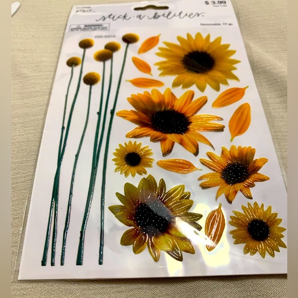 41 pc The Paper Studio Stickabilities  Sunflower Stickers - Picture 2 of 4